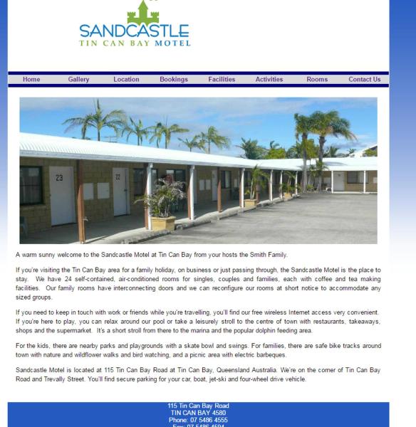 Sandcastle Motel Tin Can Bay, Boek Motel Hotels in Queensland met zwembad, Zwembad