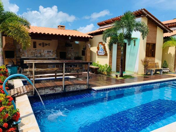 FLATS VILLAS LITORAL SUL - Lagoa do Pau - Coruripe - AL, Boek Lodge Hotels in Bahia met zwembad, Zwembad