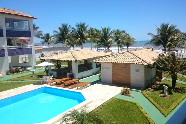 Triplex em Village - Frente ao Mar, Boek Vakantiehuis Hotels in Bahia met zwembad, Zwembad