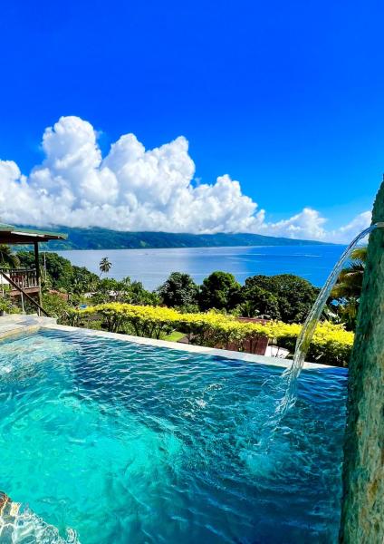 Les Chalets de Afaahiti - Fare Okeani, Boek Chalet Hotels in Tahiti met zwembad, Zwembad