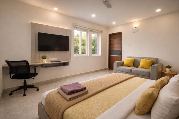 Yendluris -StudioFlat-2 Kondapur, Gachibowli, Boek  Hotels in Telangana met parkeren, Parkeren