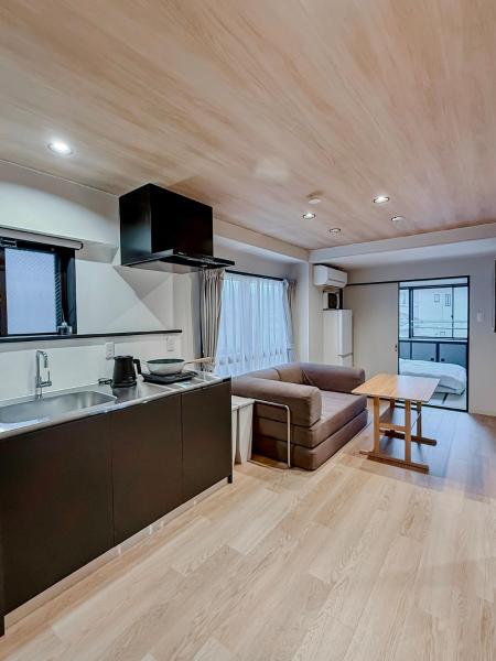AURA YUZAWA Apartment Hotel - 1Bedroom Apartment with Living Dining Kitchen Sleeps 2 to 4, Bedroom with 2-Double Bed, Living Room with 1-Sofa Bed, Boek Appartement Yuzawa 