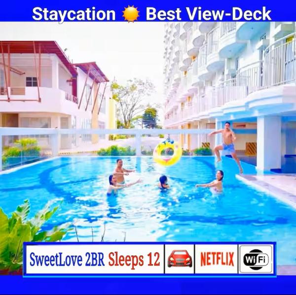 Tagaytay Hideaway 2-Bedroom Sleeps 12 in CITYLAND Prime Condo with Big Living room, Kitchen, Free Swimming Pool, 2 Parking, Wi-Fi, Netflix, Perfect View-Deck, Boek  Iruhin Luzon